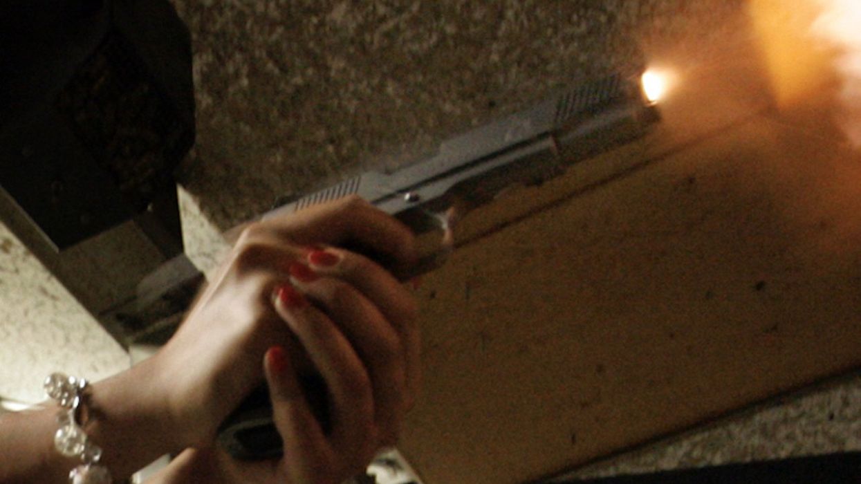 Crook forces way into home, stabs resident amid fight. But victim's wife grabs gun, opens fire — and permanently ends threat.