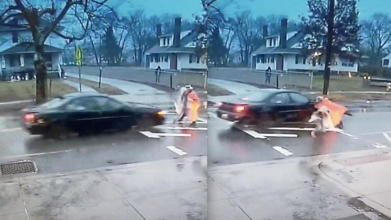 Crossing guard cop hailed as hero after pushing middle schooler clear of car careening through crosswalk — and then getting hit herself: 'It didn't seem real'