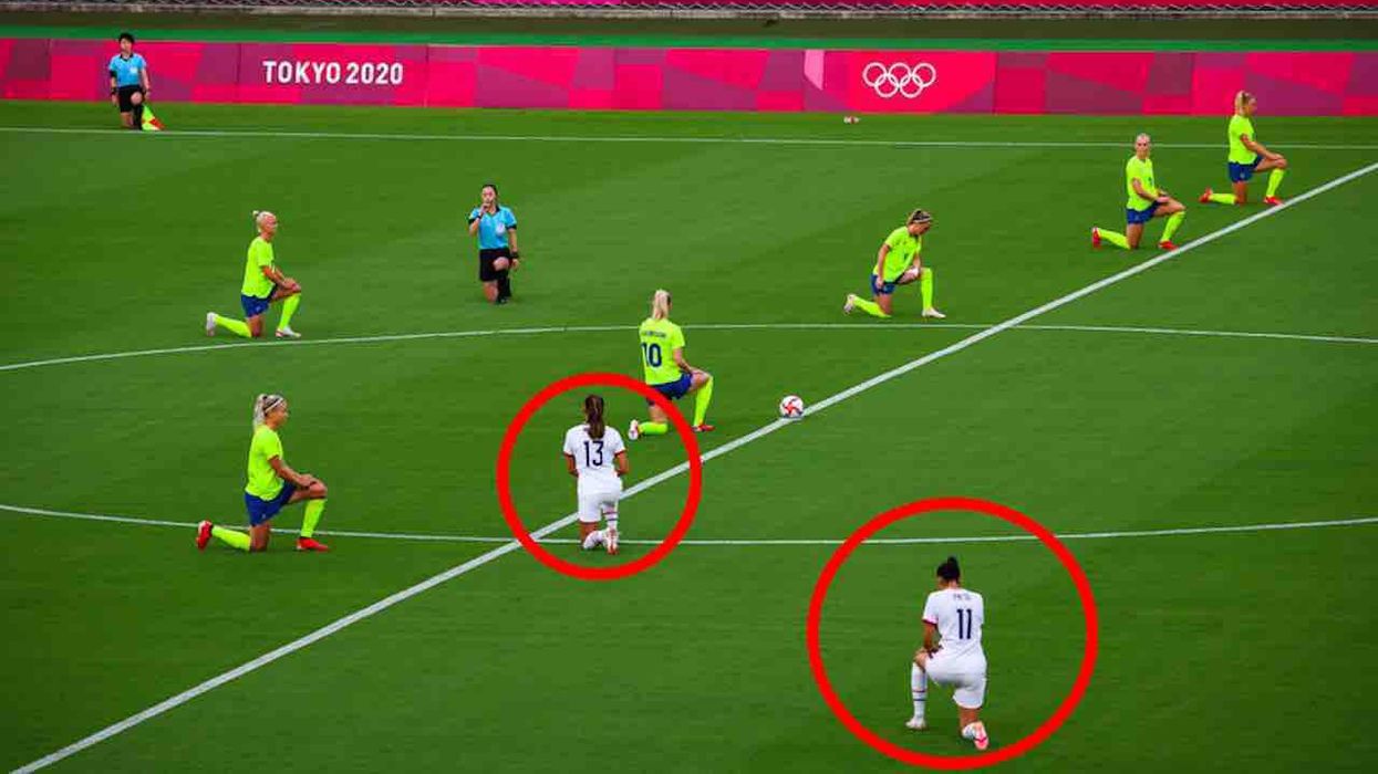 Crusading US women's soccer players take knee in another woke protest before opening Olympic contest — and lose for first time since January 2019