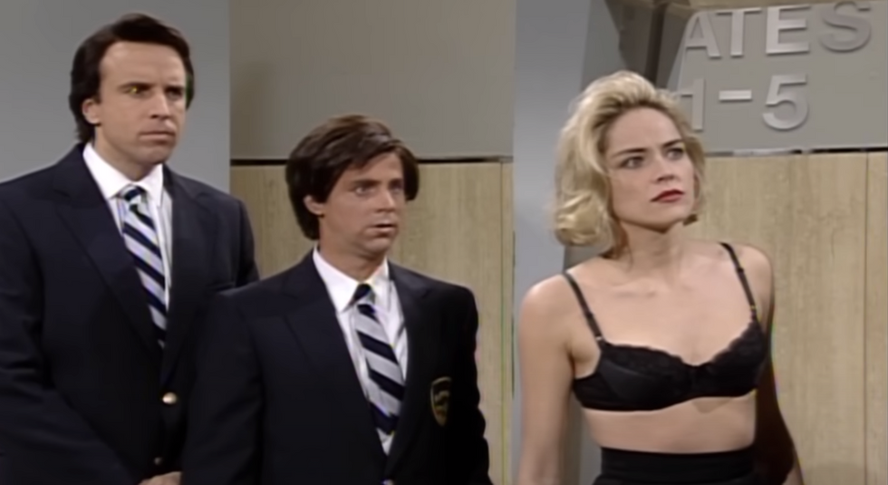 Dana Carvey apologizes for 1992 'SNL'Â  airport security sketch with Sharon Stone: 'We would be
literally arrested now'