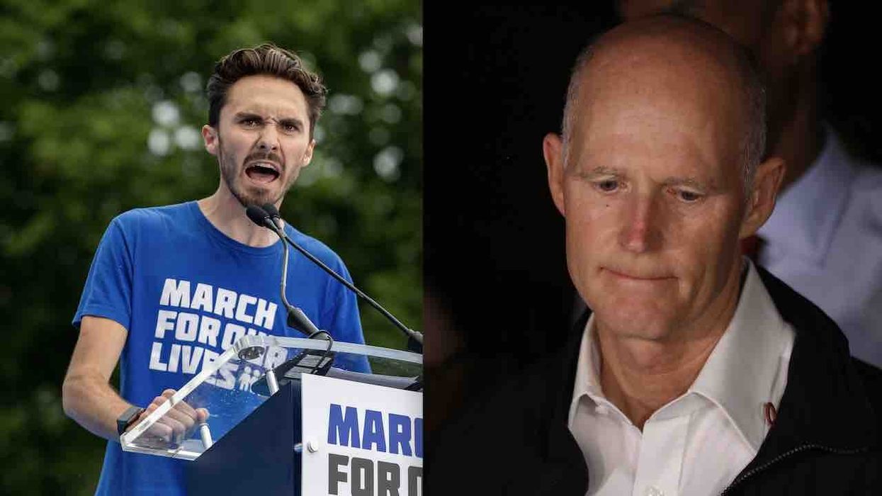 David Hogg gets torn to shreds after calling US Sen. Rick Scott 'complicit' in death of Scott's friend killed in Louisville massacre