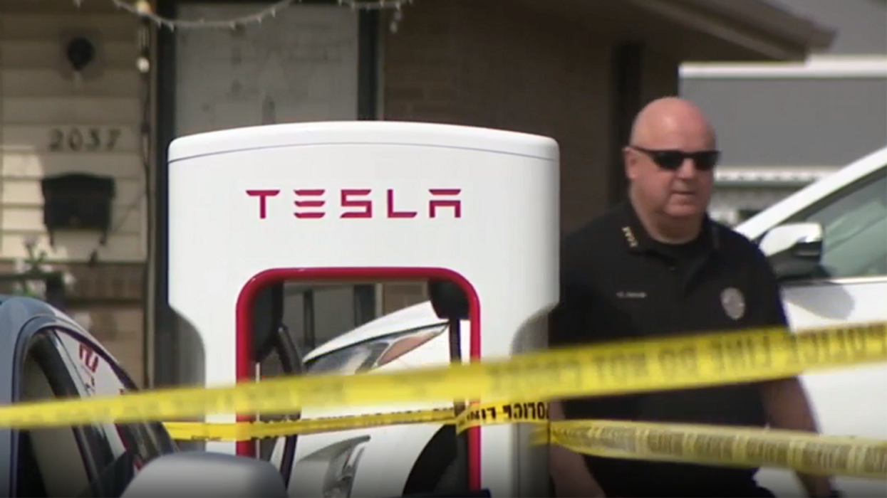 Deadly shooting at Tesla charging station after armed man is maced by alleged shooter