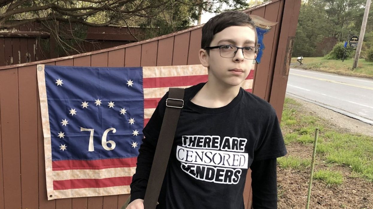 Defiant 7th-grader sent home for 'There Are Only Two Genders' T-shirt wears it to school again — with 'censored' on it. He's told to remove shirt; now he's suing.