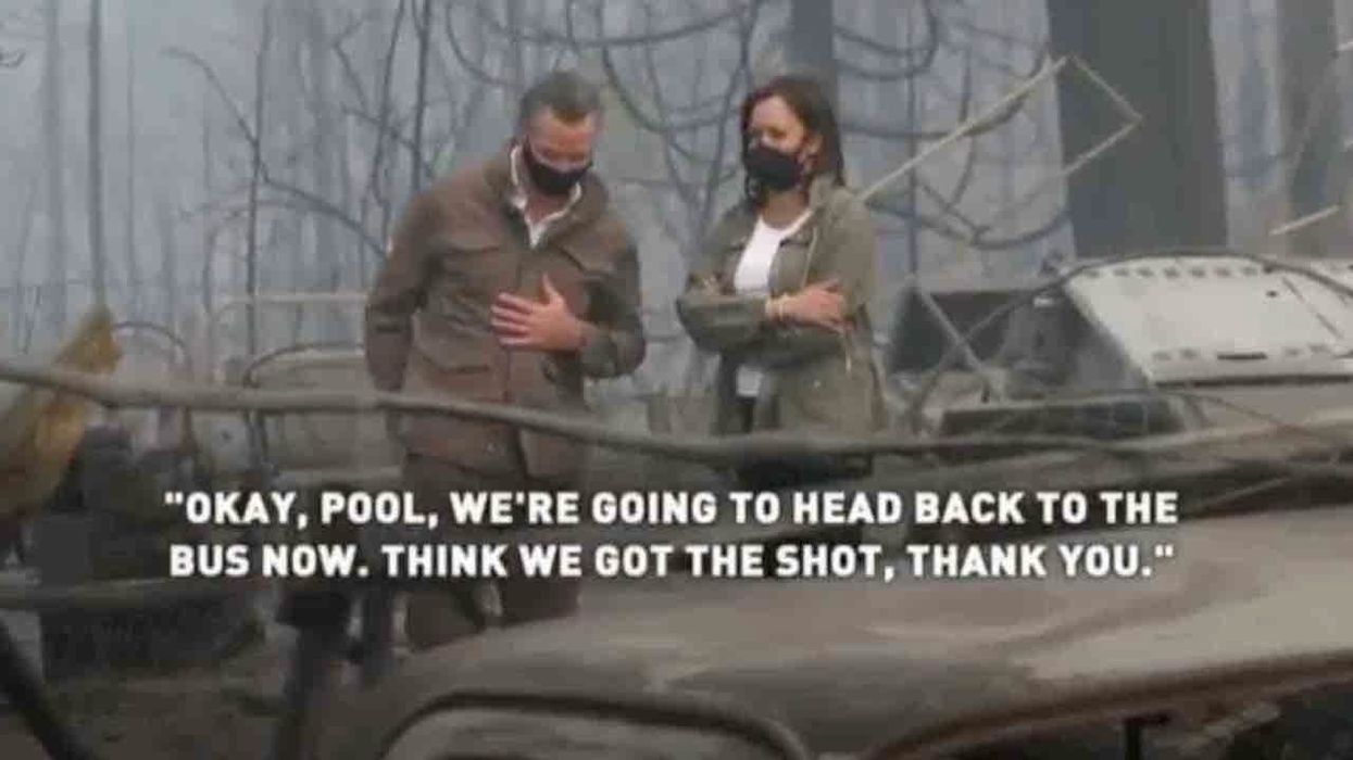 Democrats Kamala Harris, Gavin Newsom trespassed at burned-down California home for photo op, family says