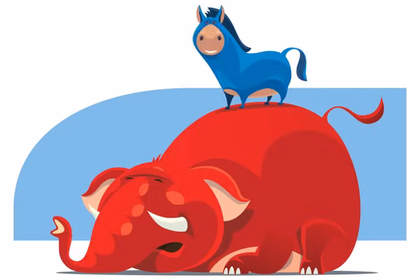Democrats may ride a blue wave on a red script