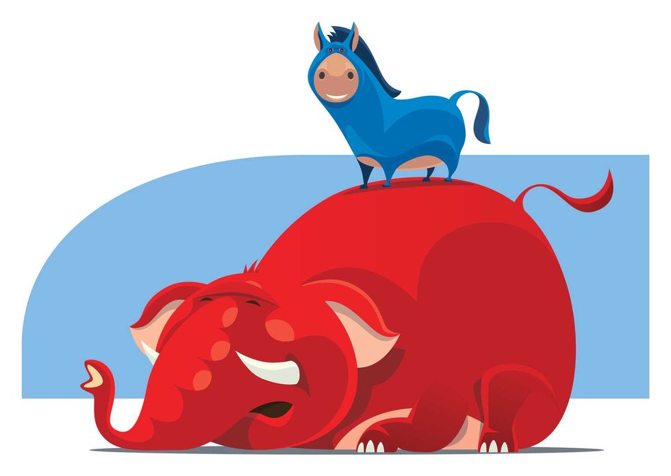 Democrats may ride a blue wave on a red script