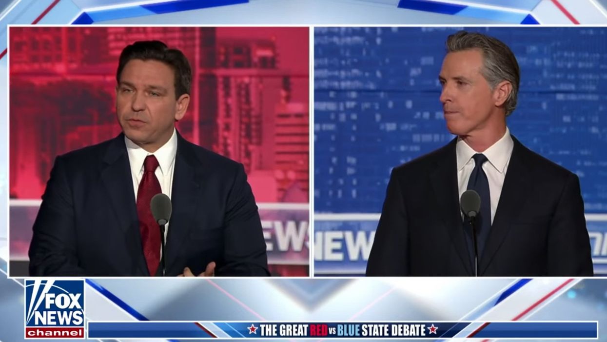 DeSantis lands knockout blow just minutes into debate with an assist from Newsom's own father-in-law