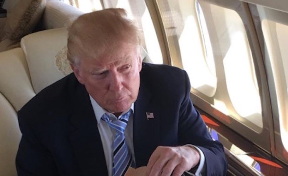 donald trump on plane