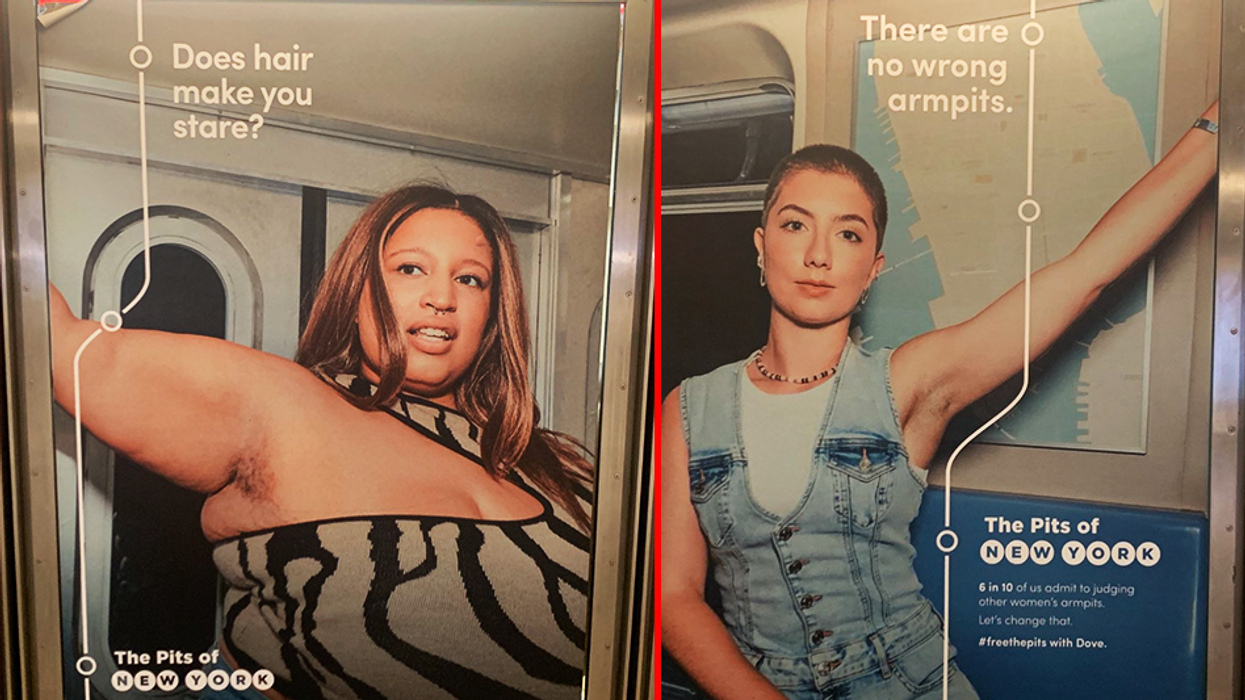 Dove launches obese and hairy armpit campaign in NYC subways to promote showing off unshaven women's underarms