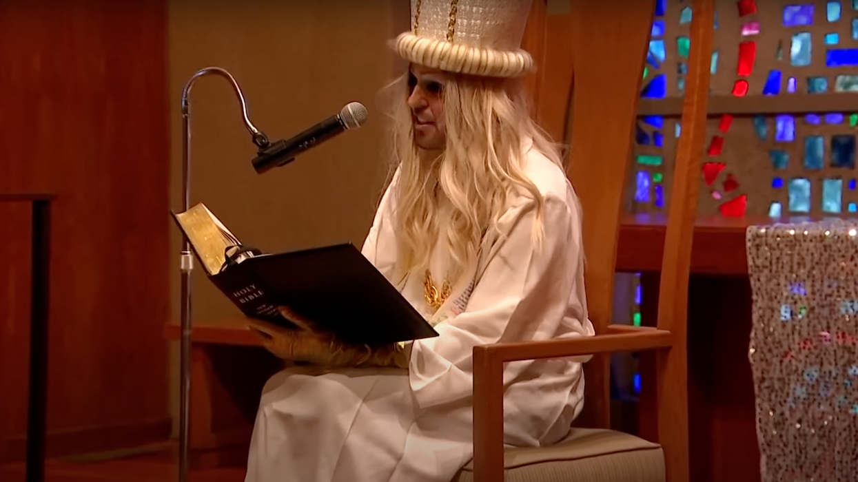 Drag queen Bible story hour at San Francisco church features reading from book of Exodus, 'Flamy Grant' singing hymn 'Be Thou My Vision'