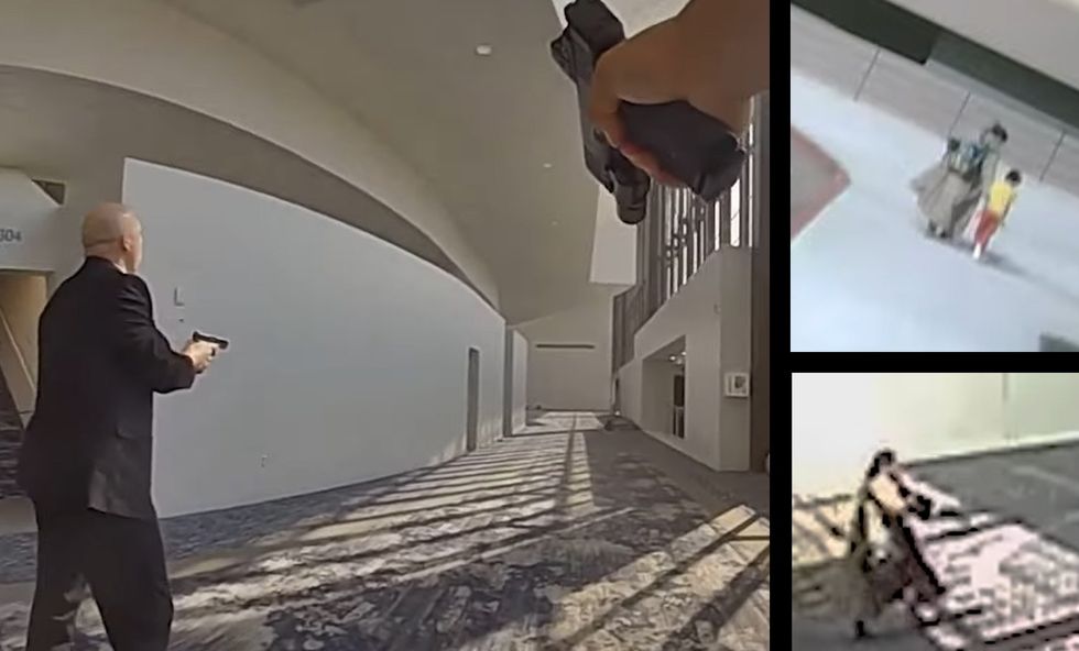 Dramatic footage shows heroic officers thwart massacre at Lakewood Church while one cop prays over a wounded child