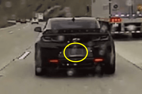 Driver doing over 100 miles per hour manages to 'black out,' 'turn off' license plate while evading cops, police say