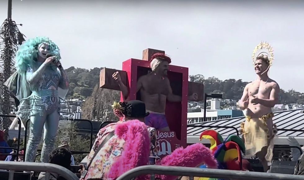 Easter Sunday drag queen event-goers mock Christ‚ Mary in San Francisco: 'I’m rewriting history so that Jesus never existed'