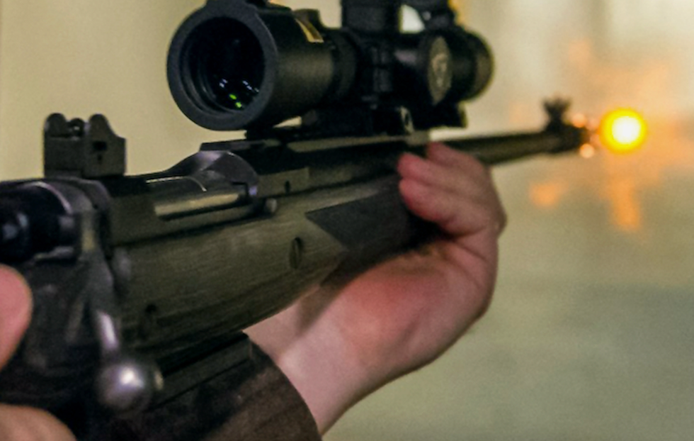 Elderly Texas homeowner armed with hunting rifle spots burglar who broke through back door. It doesn't end well for intruder.