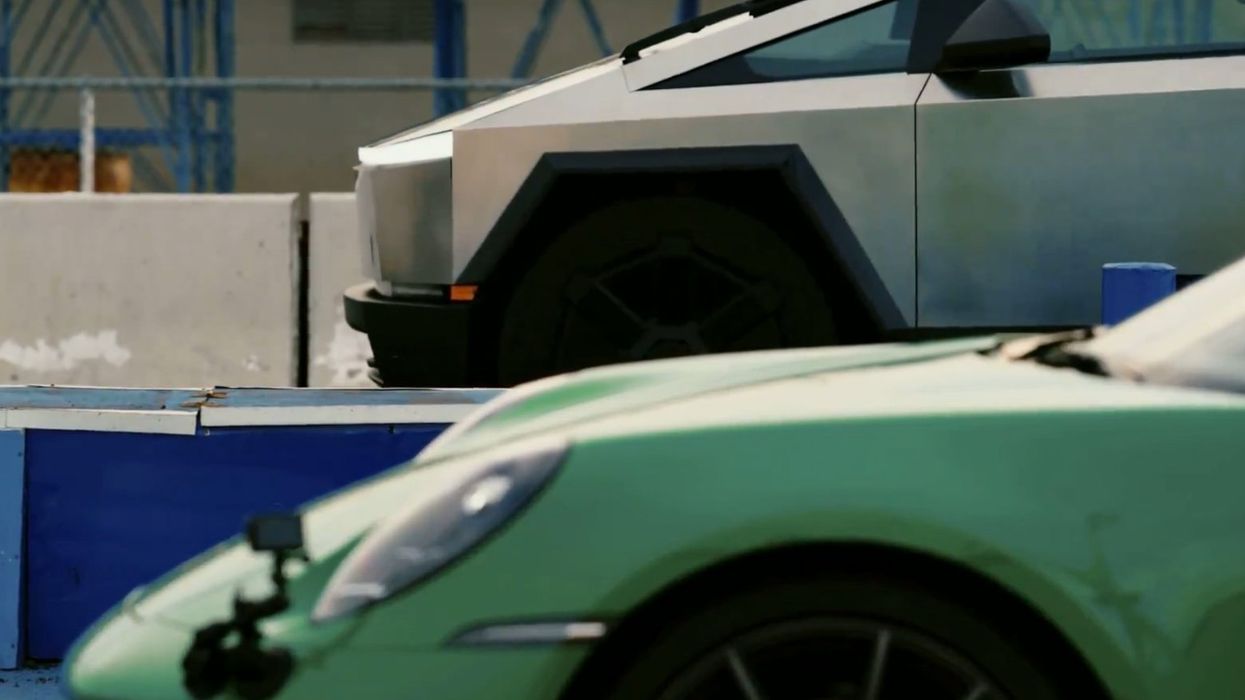 Elon Musk pits brand-new Cybertruck against Porsche 911 in a drag race, giving it an unusual handicap