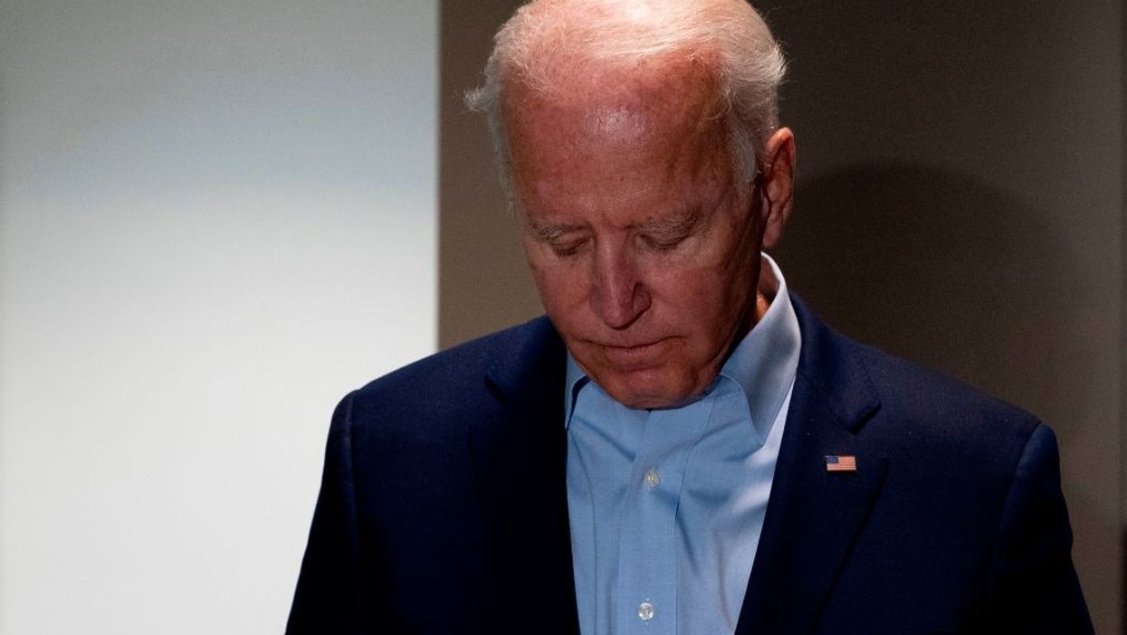 Embarrassing footage from Biden event shows Trump supporters drowning out the candidate with chants of 'Four More Years' — from hundreds of feet away