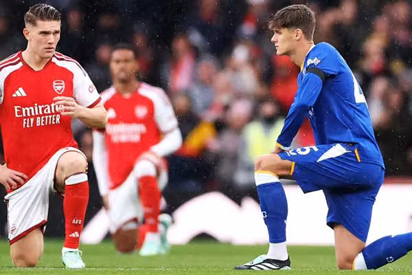English soccer teams are still kneeling to protest racism — and it's as embarrassing as ever