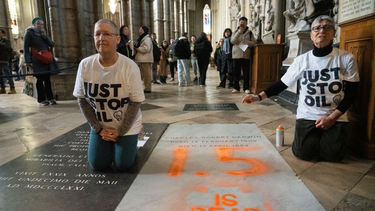 Environmental radicals apparently desecrate Charles Darwin's grave at world-famous Christian church