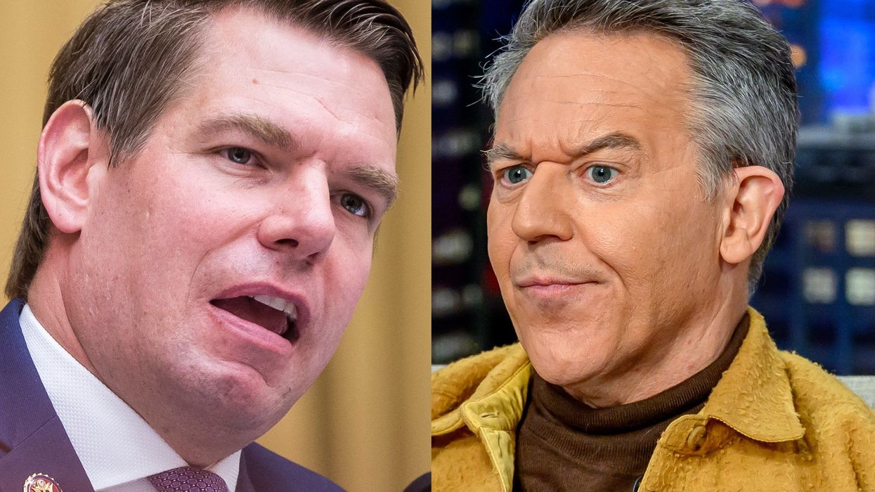 Eric Swalwell challenges Greg Gutfeld to bench press contest after getting mocked — and gets ridiculed again