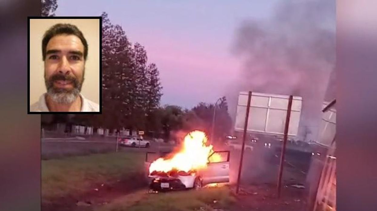 Amazon driver risks his own safety to rescue dog from burning car