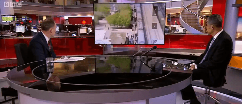 BBC Host Asks Chinese Ambassador To Explain Footage Of Prisoners Being Herded Onto Trains
