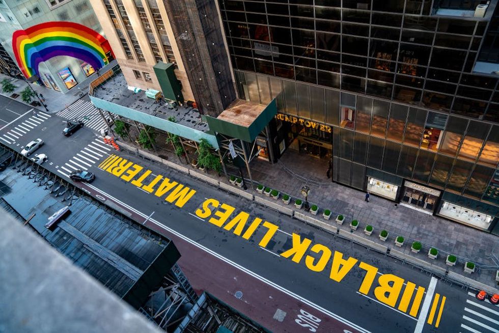 Two Arrested For Splashing Paint On De Blasio’s BLM Mural