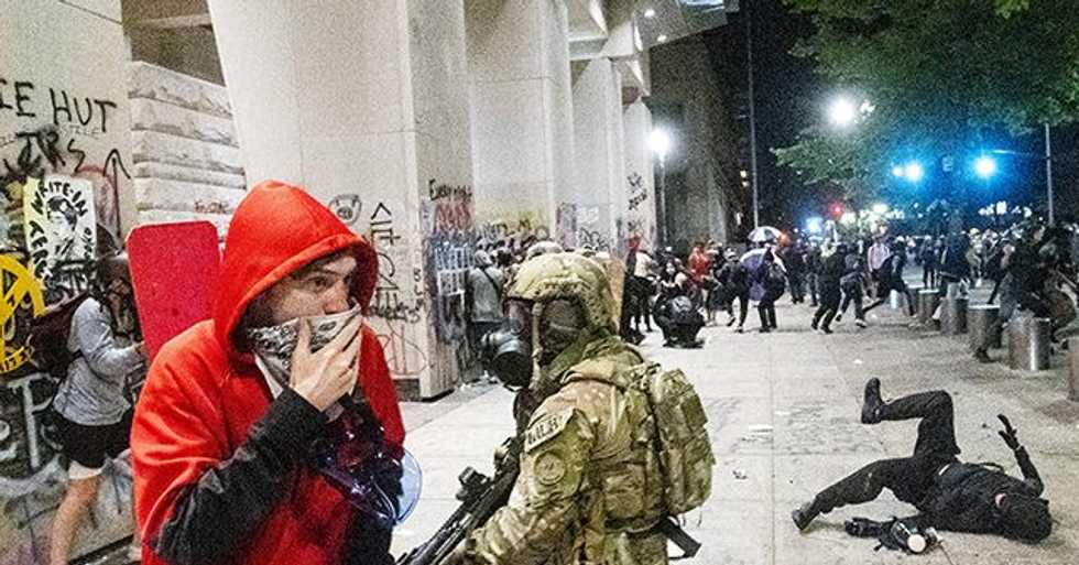 Portland Demonstrators Attack Federal Courthouse on Day 55 of Violent Protests