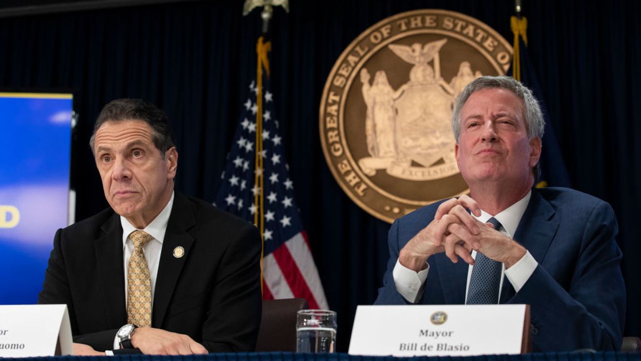 'F*** Cuomo and de Blasio': Brooklyn street painting takes aim at NY Democratic leaders, city quickly responds