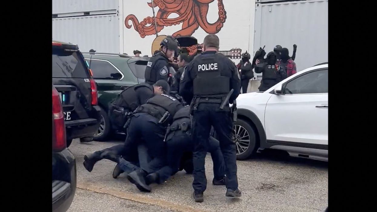Far-left militants accused of pepper-spraying protesters while they were praying outside reportedly 'family-friendly' drag show; 3 arrested