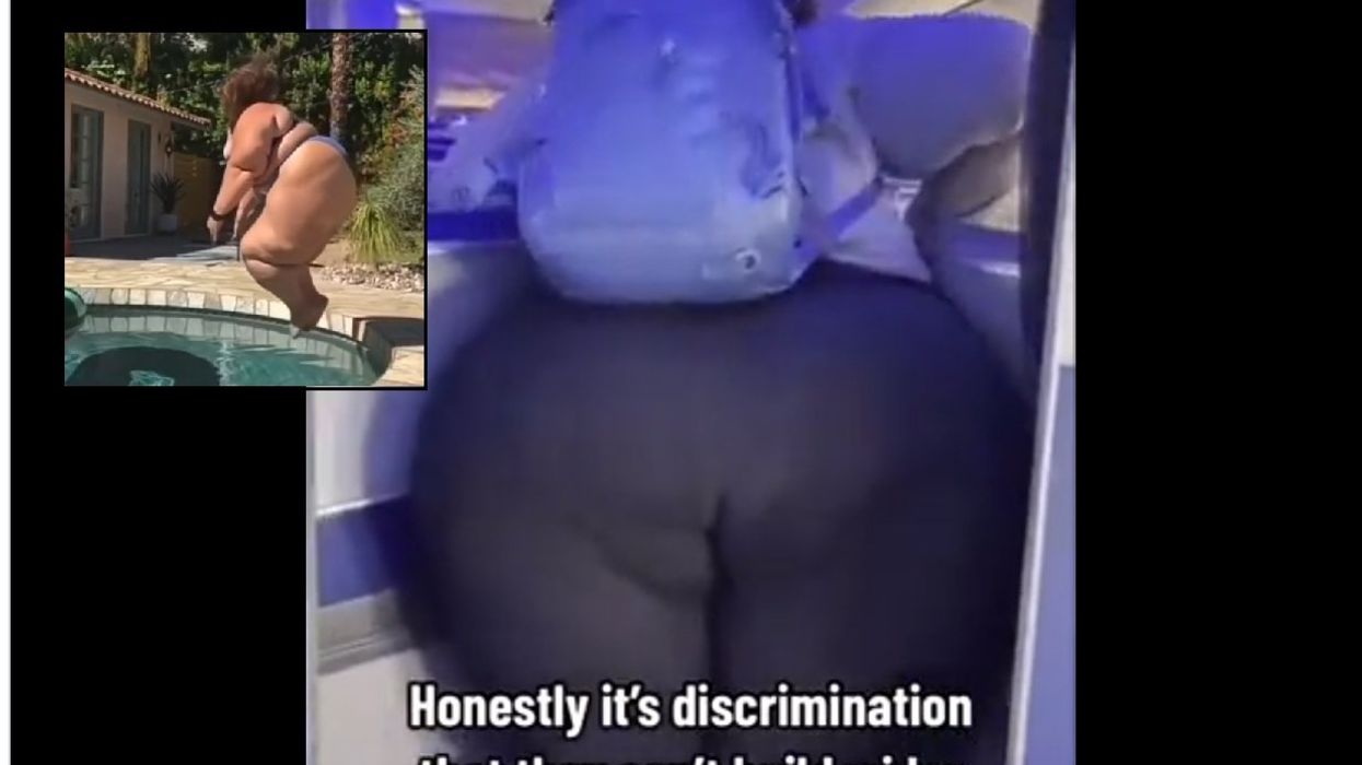 Fat TikTok influencer complains of 'discrimination' after she struggles to fit through airplane aisle