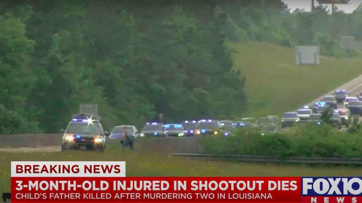 Father used 3-month-old son as human shield during shootout with police, source says. Now the boy and his father are dead.