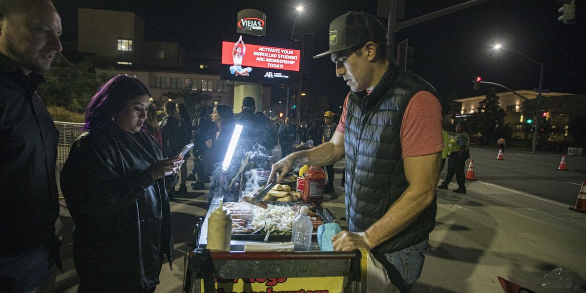 Fed-up restaurant worker flips street vendor’s food cart; businesses sue San Diego over vendors, some run by illegal aliens Fed-up restaurant worker flips street vendor’s food cart; businesses sue San Diego over vendors, some run by illegal aliens