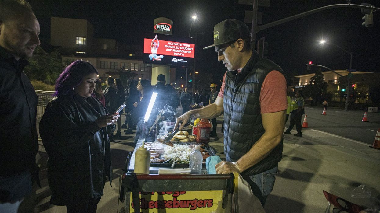 Fed-up restaurant worker flips street vendor's food cart; businesses sue San Diego over vendors, some run by illegal aliens