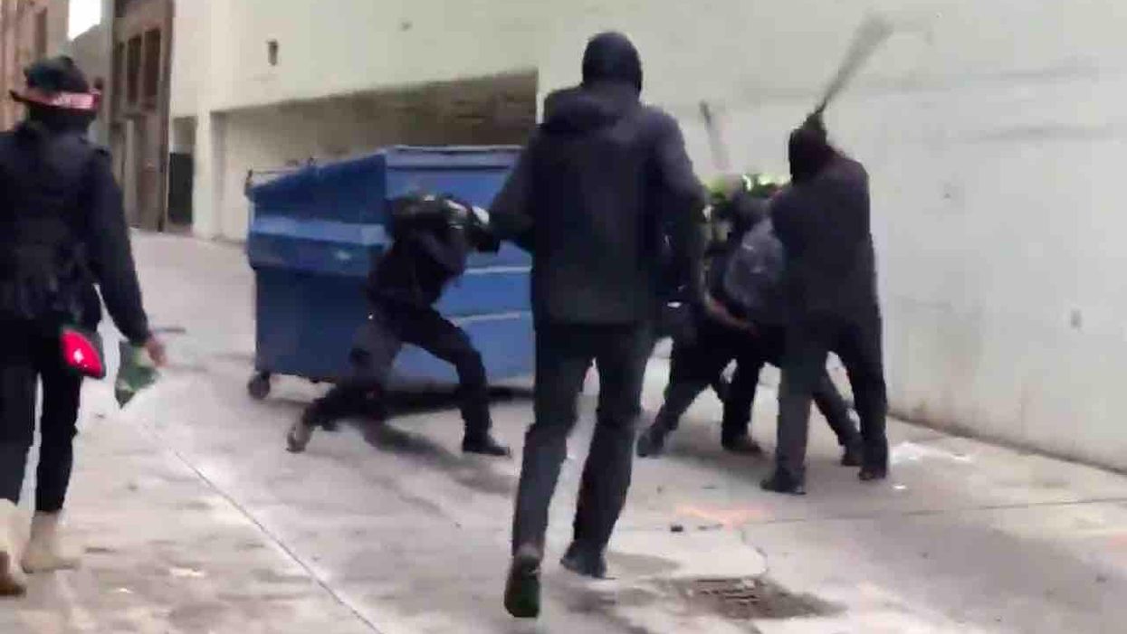 Five Antifa scumbags gang up on man, beat him silly — and their 'comrades' demand reporter not record attack