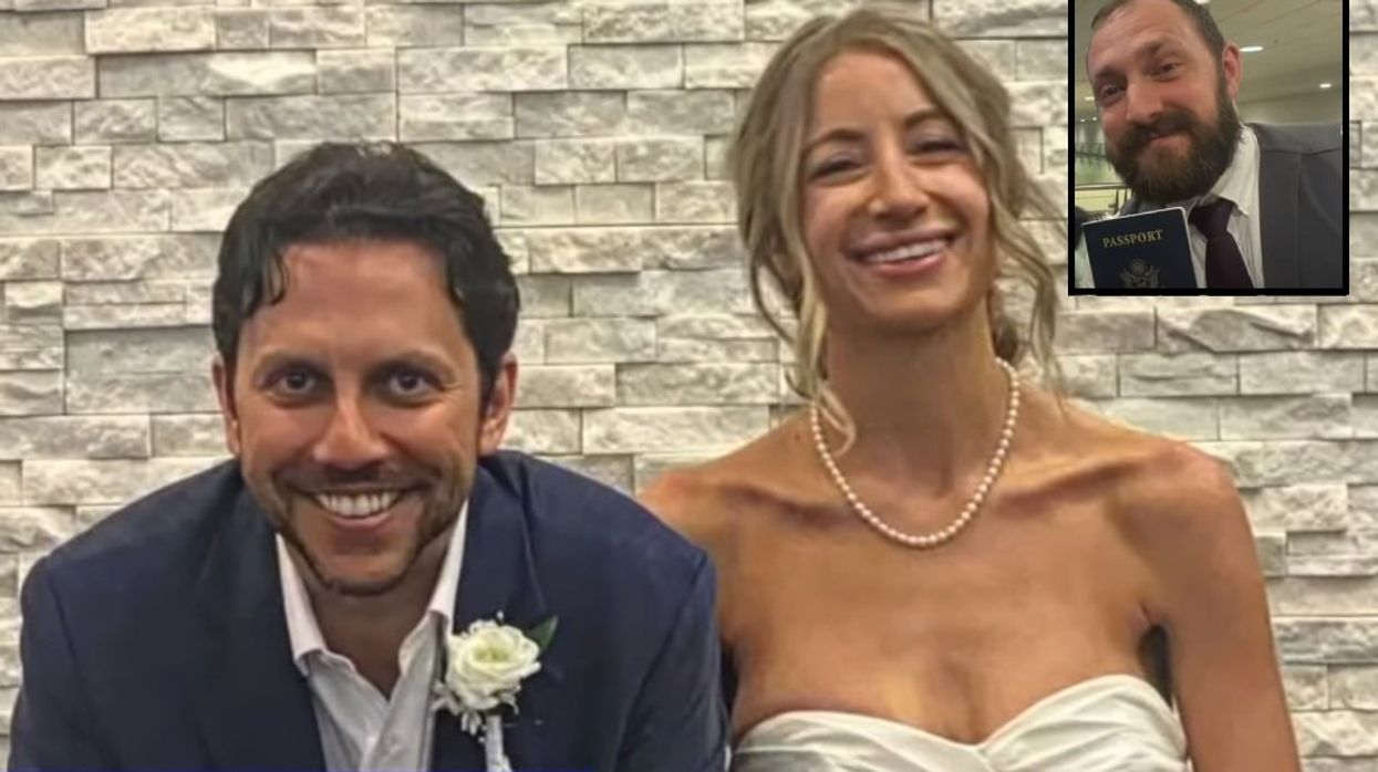 Flight attendant saves a couple's honeymoon after bride forgets her passport
