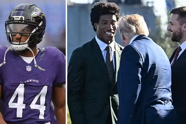 Flock of Ravens swarm President Trump in Baltimore: 'Do yall know this guy?'