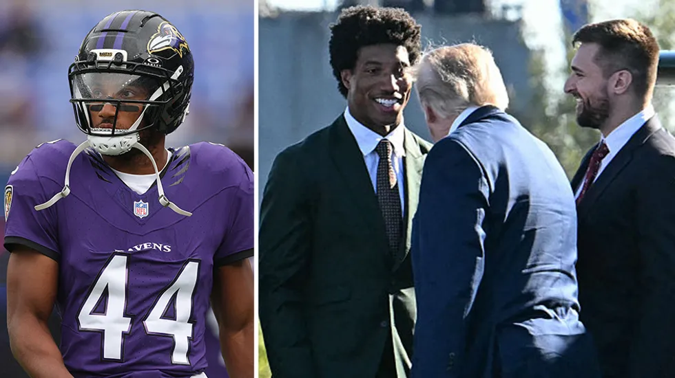 Flock of Ravens swarm President Trump in Baltimore: 'Do yall know this guy?'