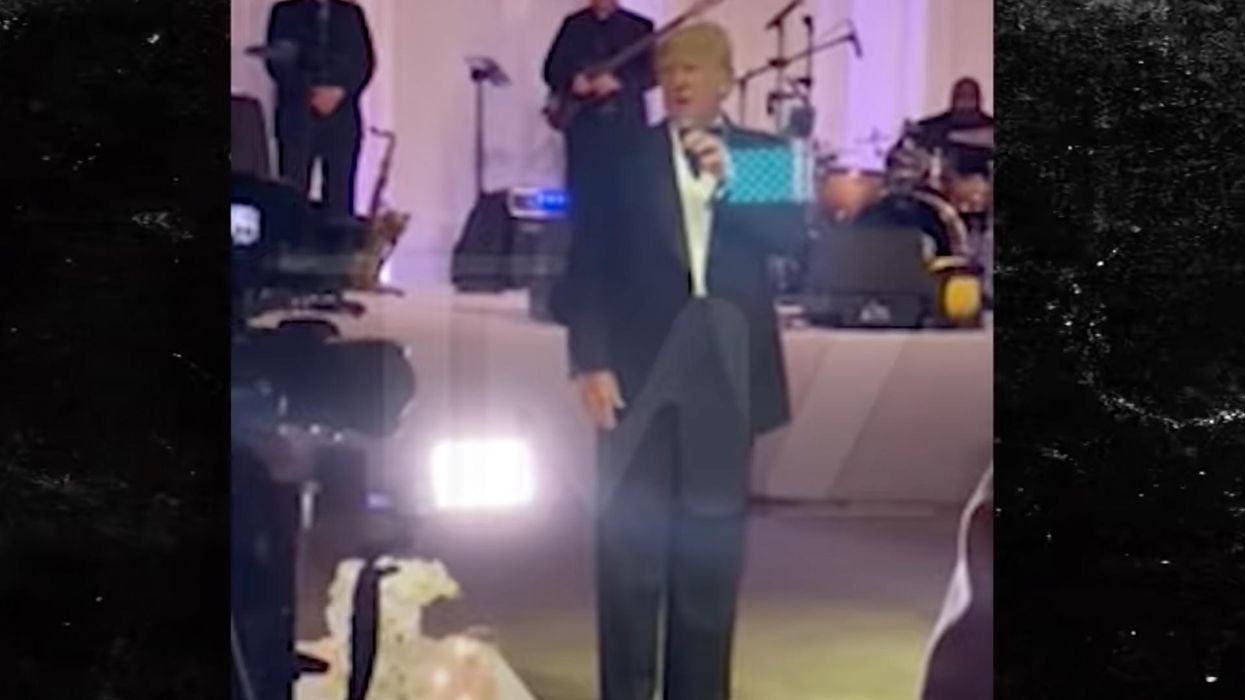 Former President Donald Trump surprises couple at wedding reception — and blasts President Joe Biden: 'You miss me yet?'