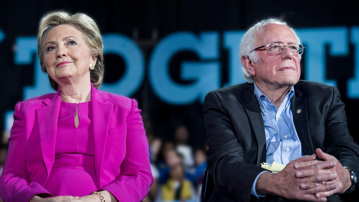 Former Secretary of State Hillary Clinton, with Senator Bernie Sanders of Vermont in North Carolina, Thursday November 3, 2016.