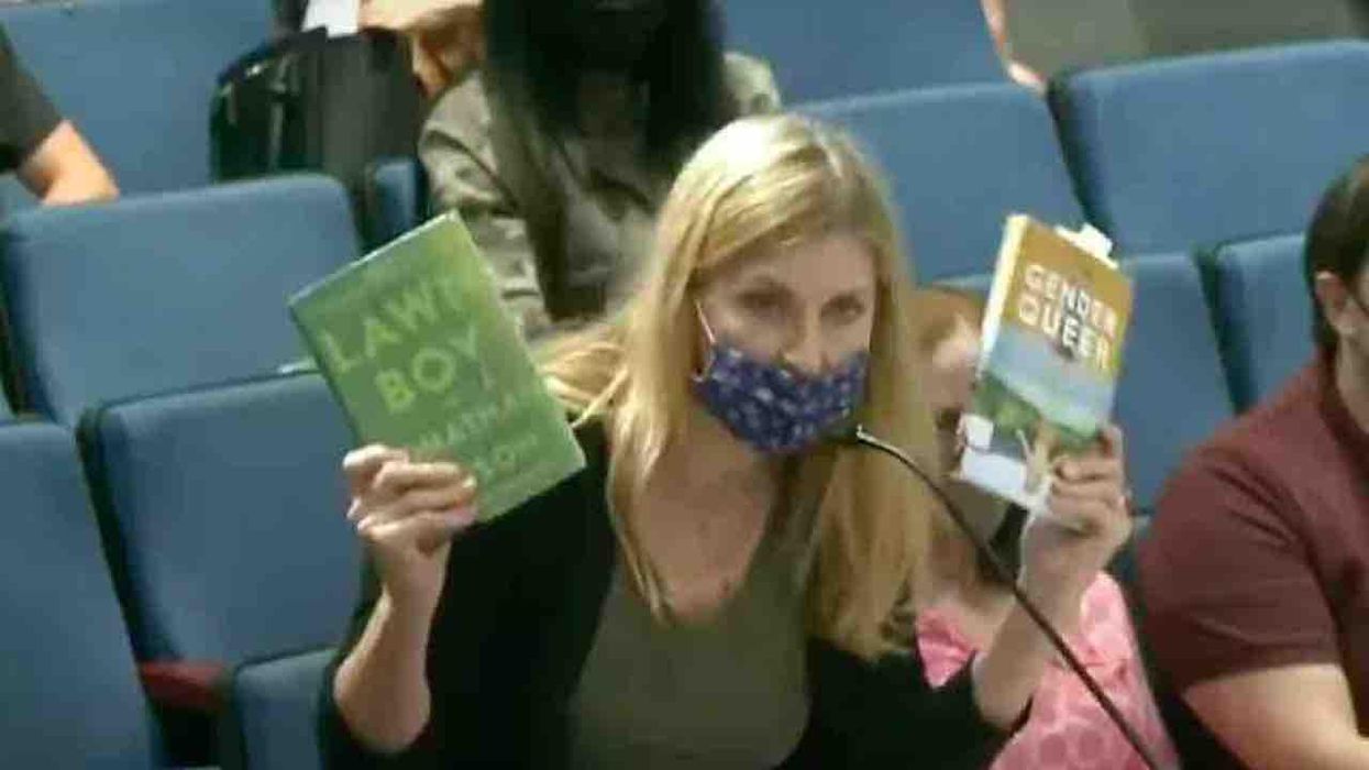 Furious mother exposes 'pedophilia' in HS library books, reads explicit passages to school board — until official warns her: 'There are children in the audience'