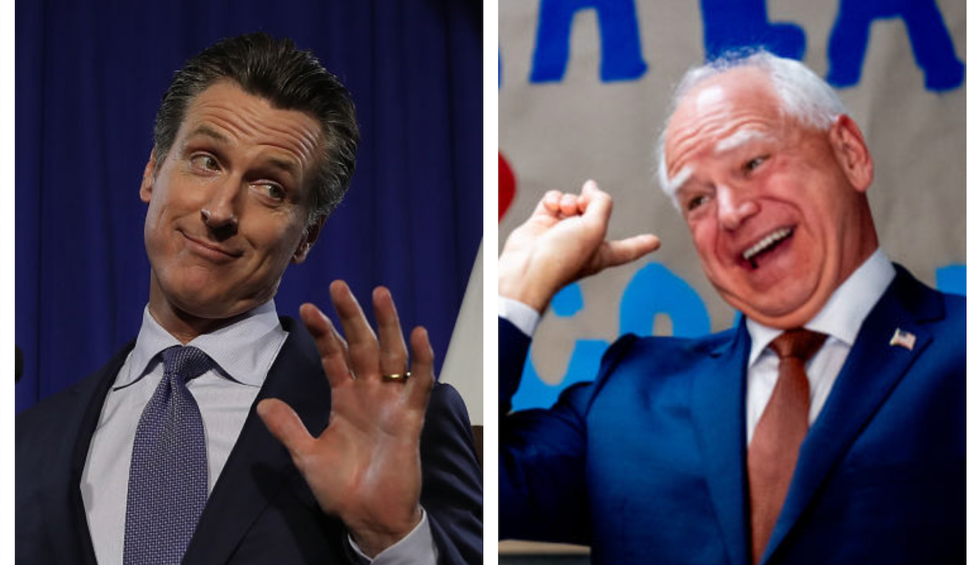 Gavin Newsom laughs after Tim Walz claims he's too masculine: 'I'm not bulls**tting'