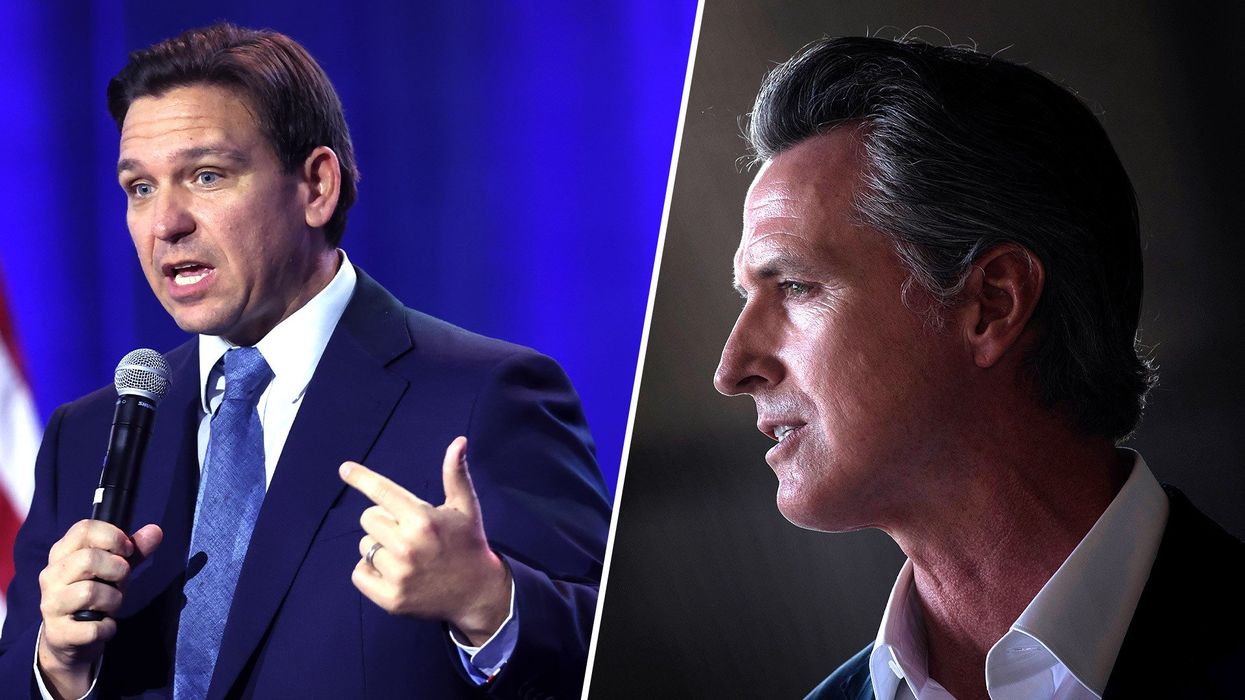 Gavin Newsom's reaction is PRICELESS when DeSantis whips out San Francisco 'poop map'