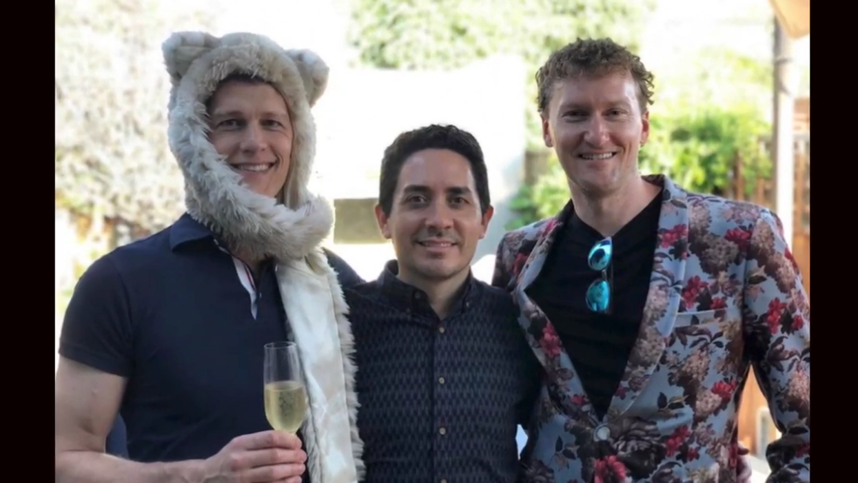 Gay polyamorous throuple with children say it's 'no big deal' that their kids have 3 dads