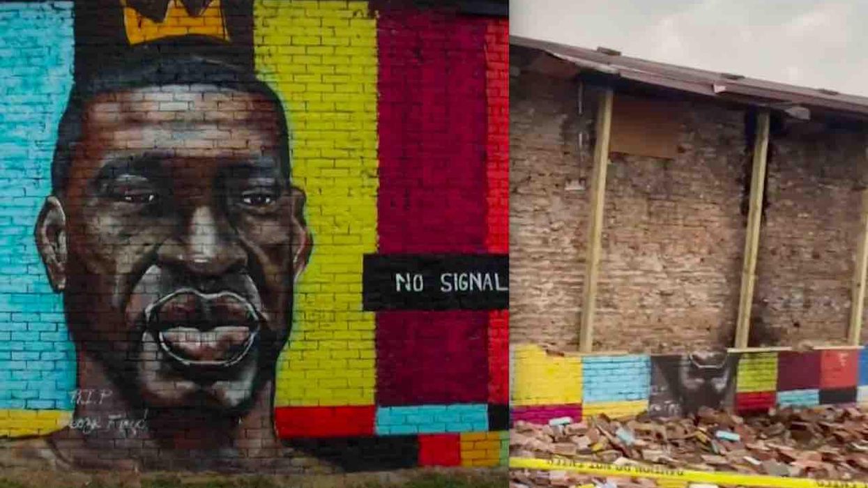 George Floyd mural destroyed by lightning strike, witnesses say — and reactions are particularly pointed