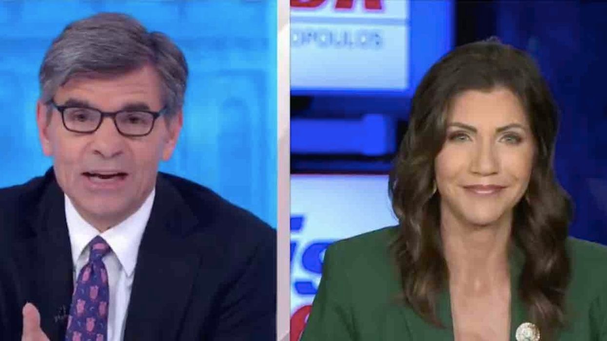 George Stephanopoulos ignores Gov. Kristi Noem as she rattles off examples of voting irregularities — but Noem puts the smack down later on