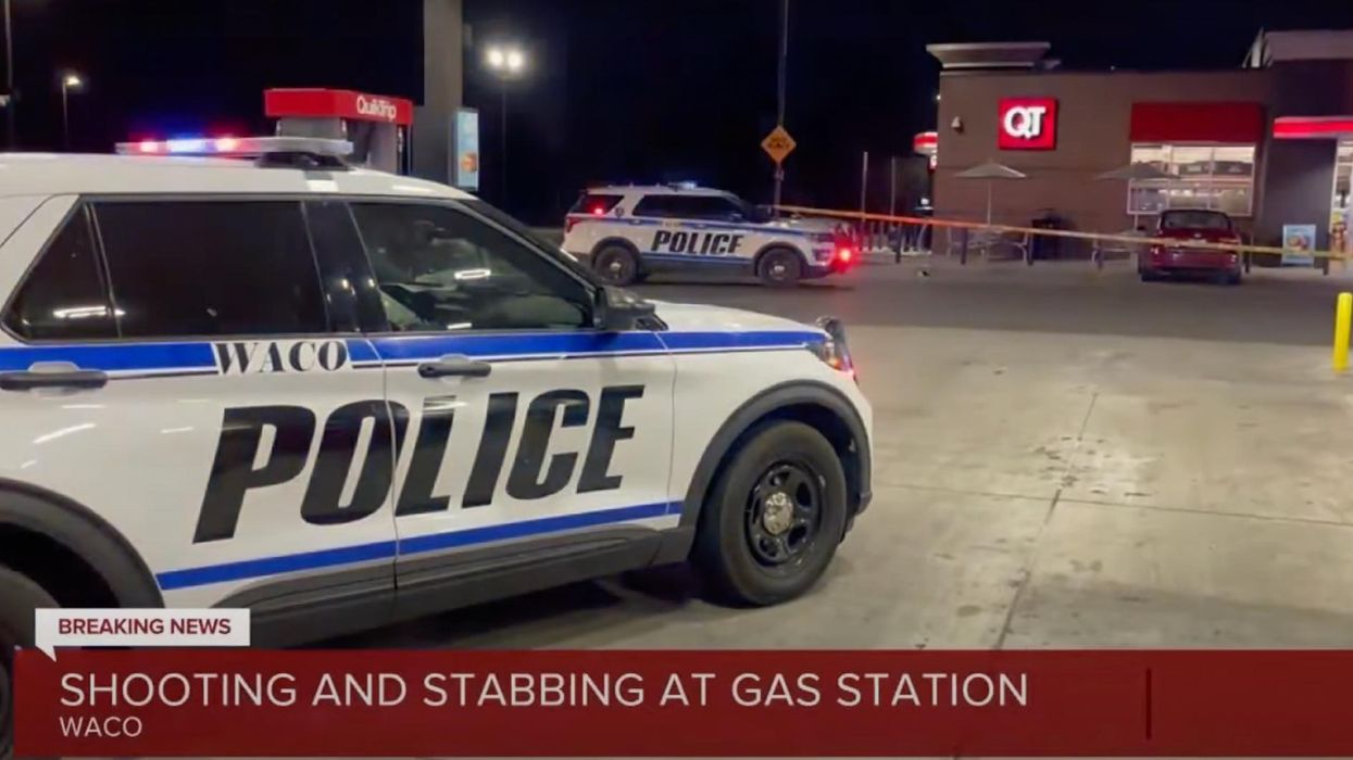 Good guy with a gun neutralizes assailant who was reportedly stabbing woman outside Texas gas station