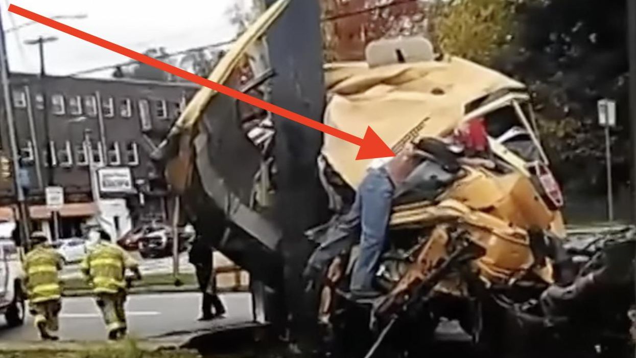 Good Samaritan climbs into horrific school bus wreckage, stays with injured driver until help arrives: 'What's amazing is I was running late today. Tell me why?'