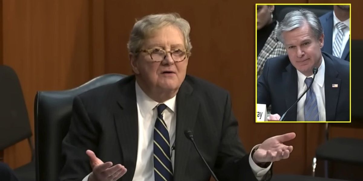 NextImg:GOP senator corners FBI director with perfect question about Hunter Biden laptop scandal: 'You're the FBI!' | Blaze Media