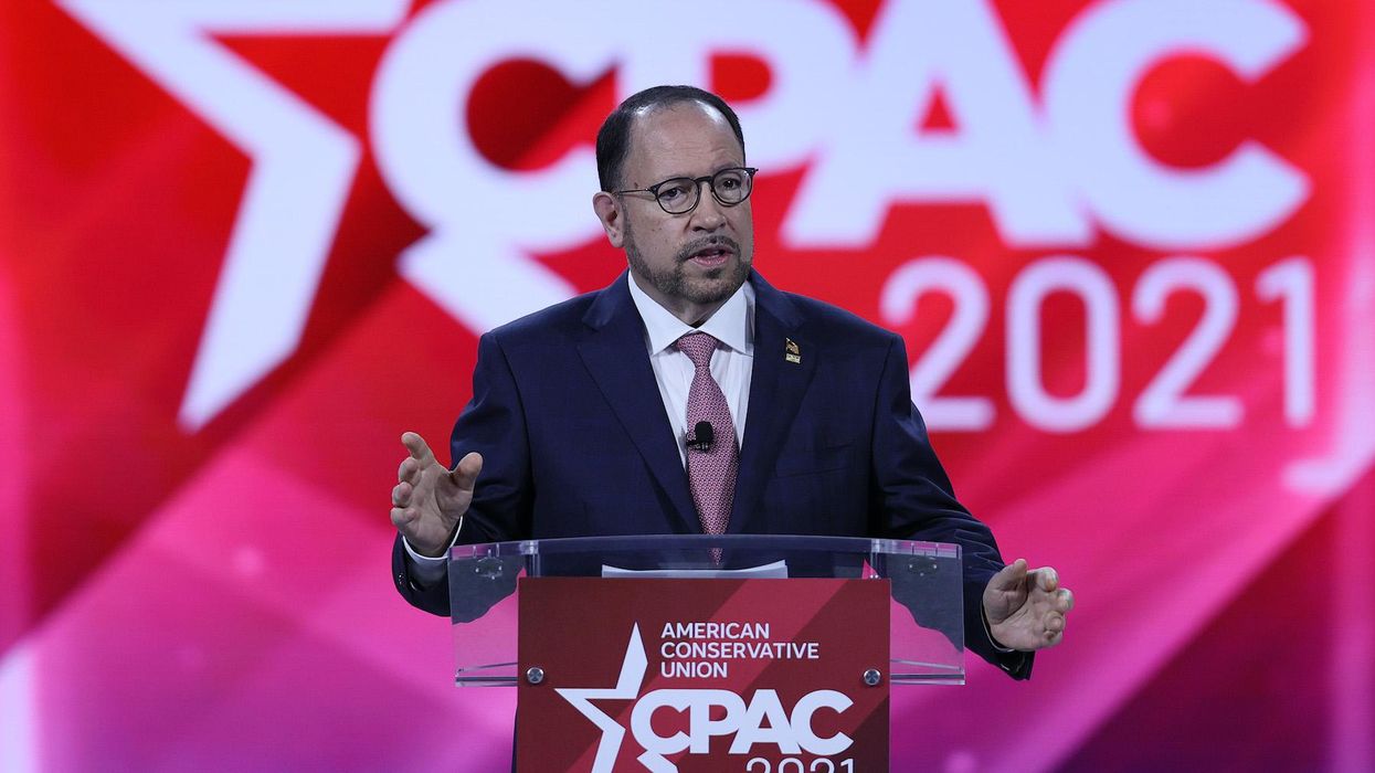 Goya CEO tells CPAC Trump is 'the real, the legitimate, and still the actual president.' Now his company faces renewed calls for boycott.