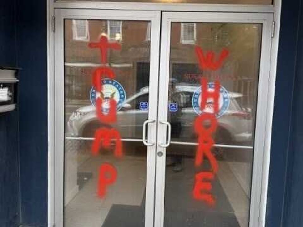 'Trump Wh*re': Susan Collins' office vandalized